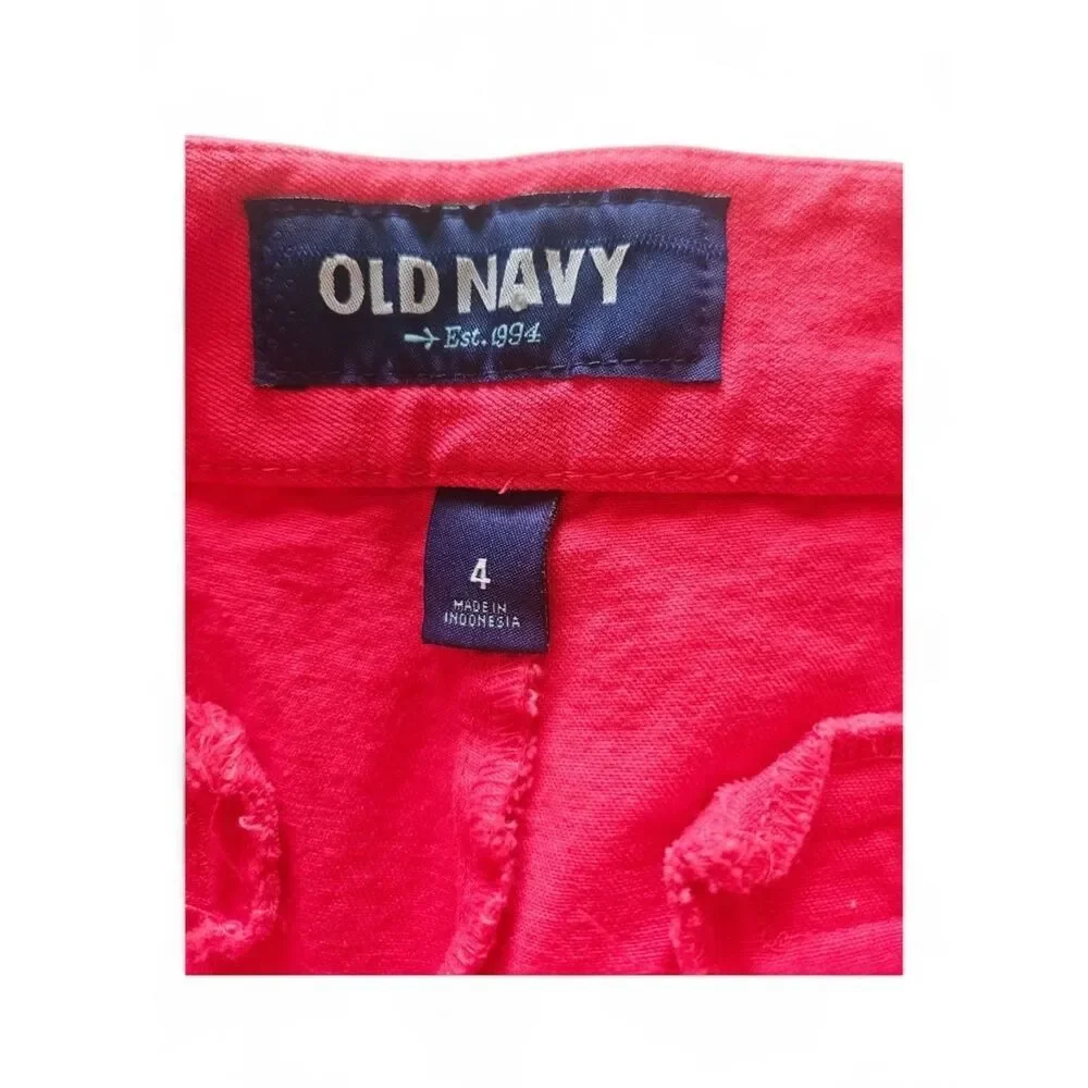 Old Navy Women's Coral High-Waist Casual Shorts Size 4